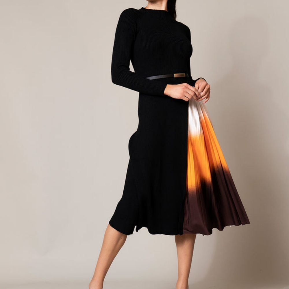 ❤NWOT black sweater midi dress